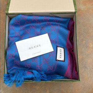 Gucci reversible wool jacquard scarf-New in box